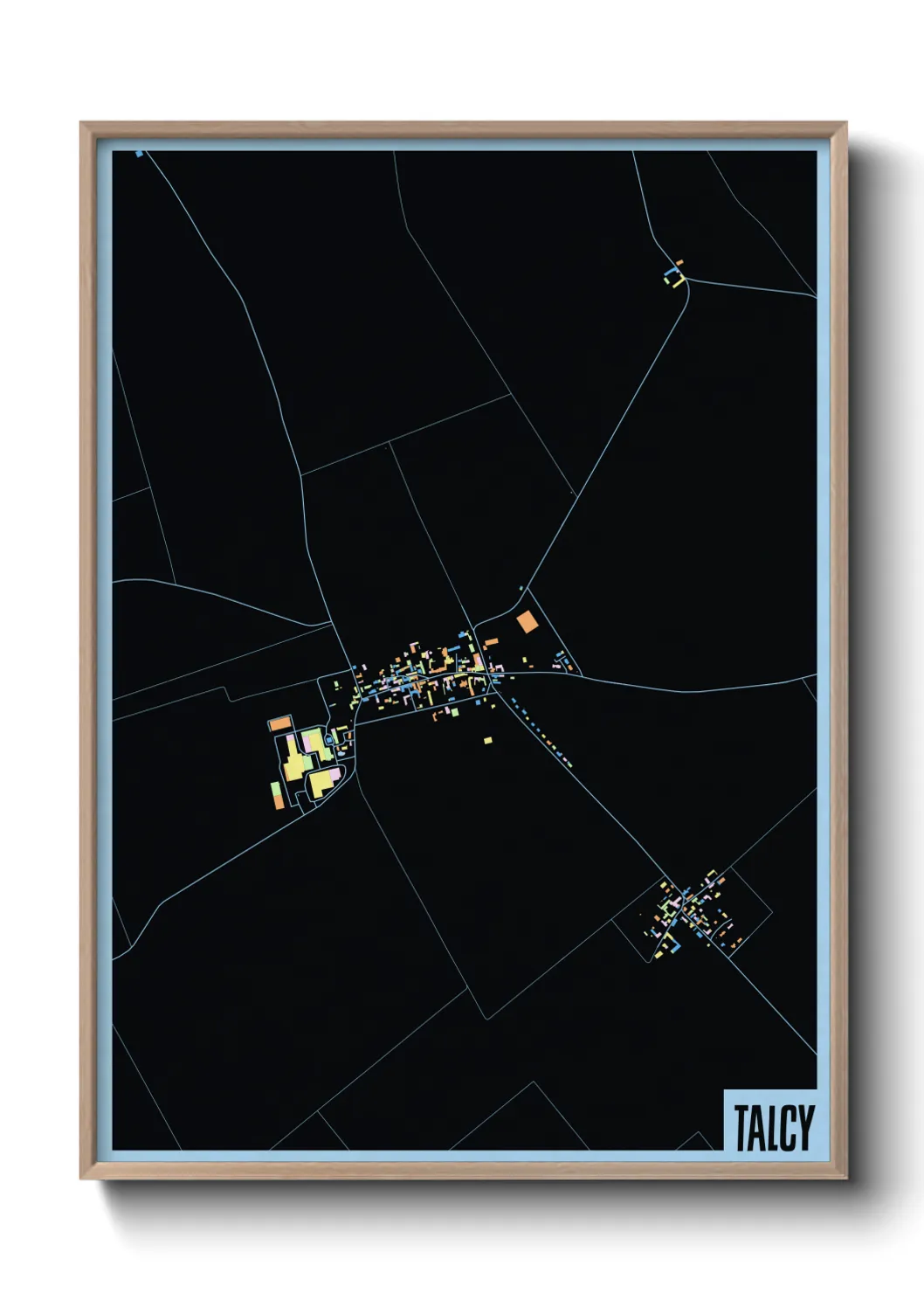 Une affiche de carte sur Talcy