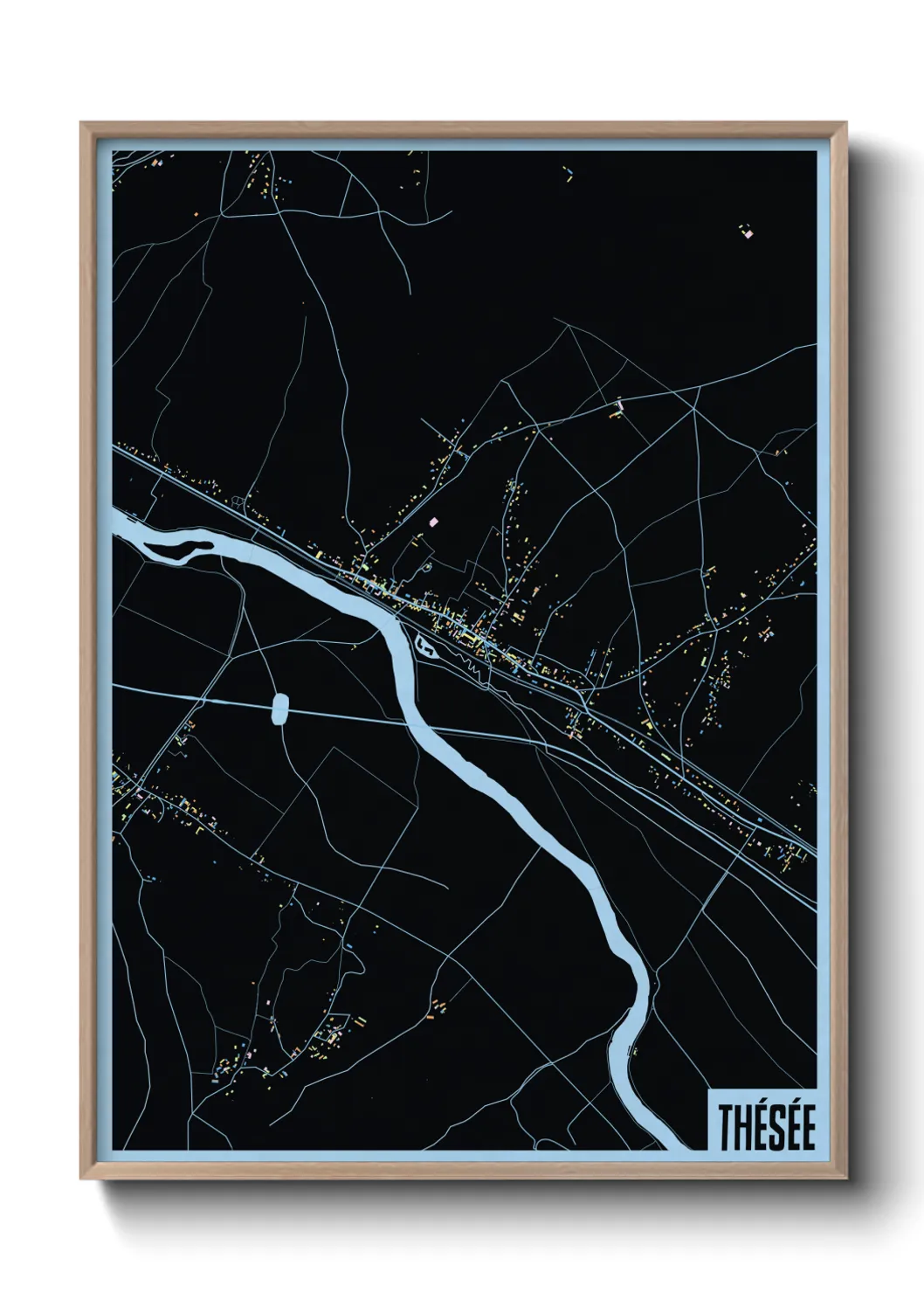 Une affiche de carte sur Thésée