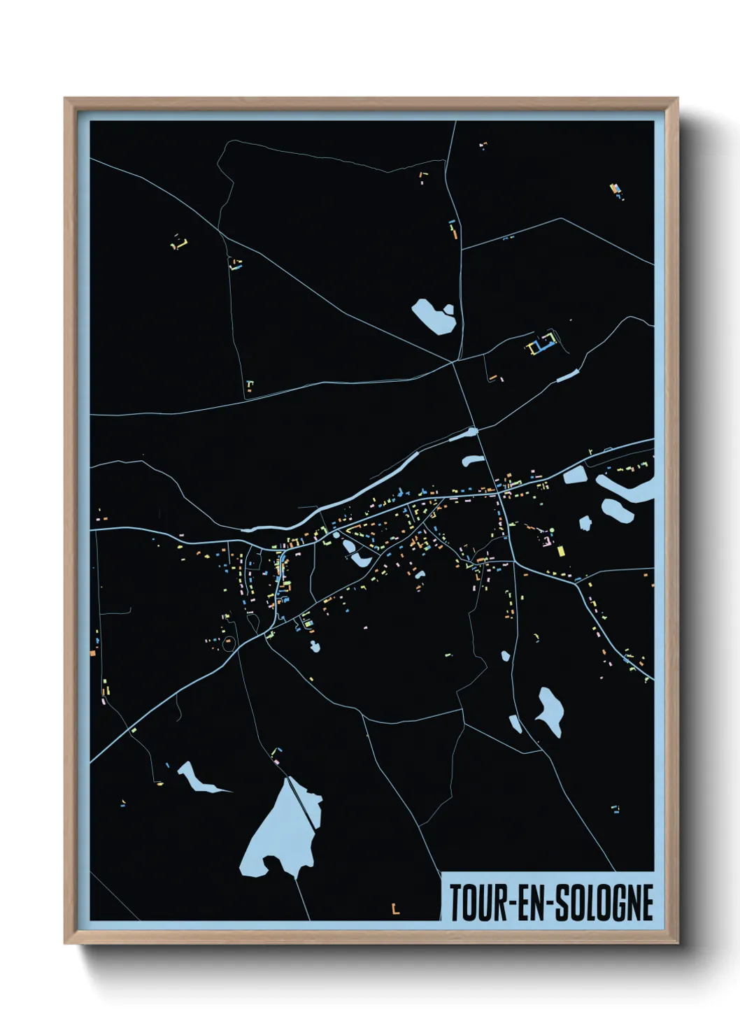 Une affiche de carte sur Tour-en-Sologne