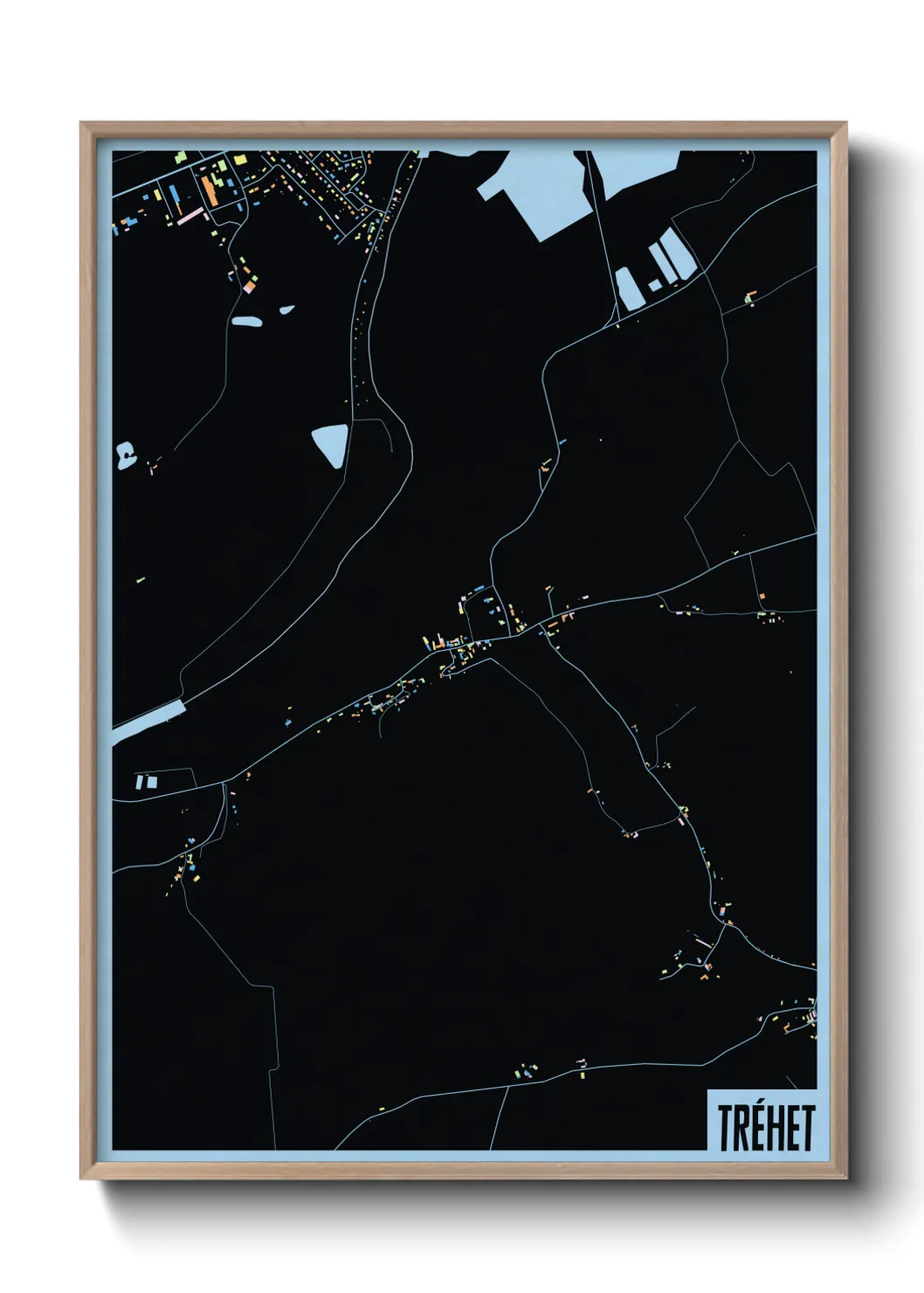 Une affiche de carte sur Tréhet