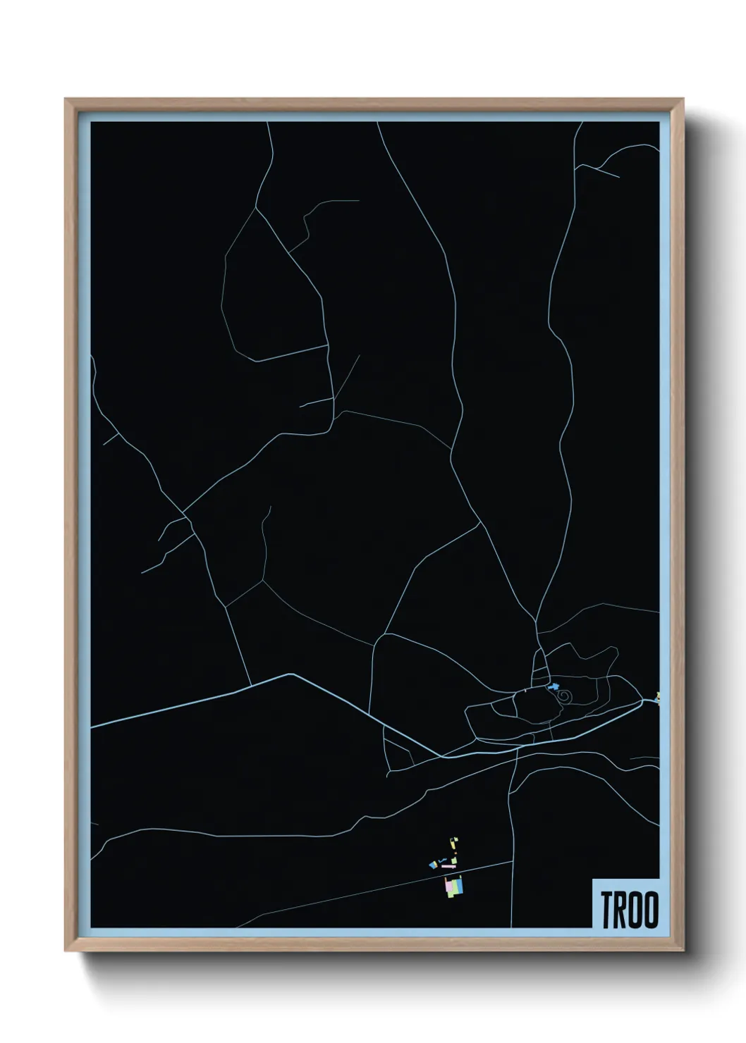 Une affiche de carte sur Troo