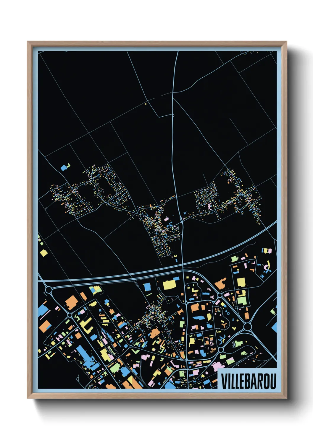 Une affiche de carte sur Villebarou