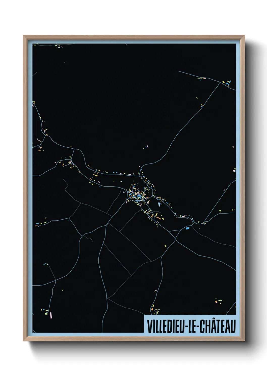 Un poster carteVilledieu-le-Château