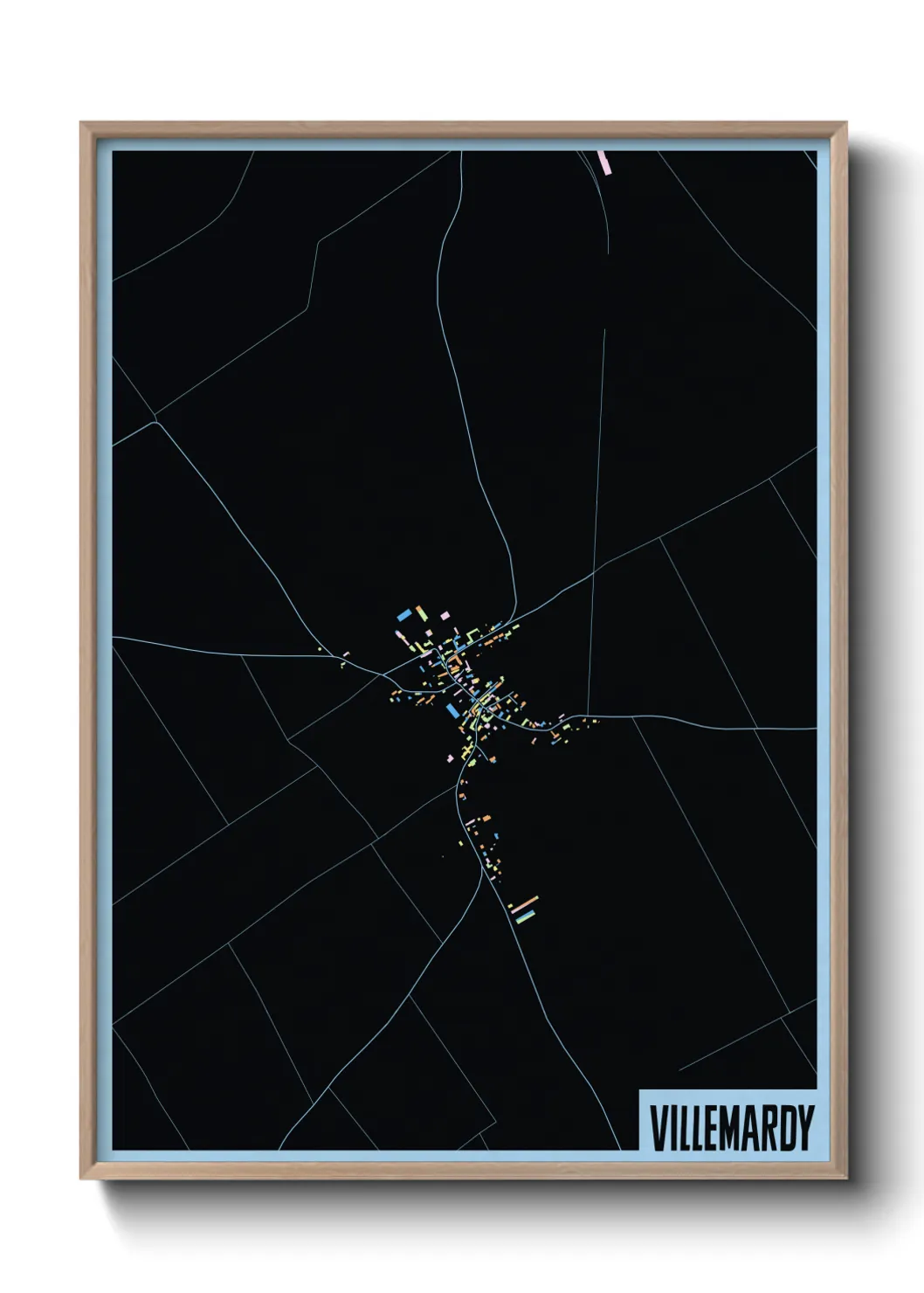 Une affiche de carte sur Villemardy