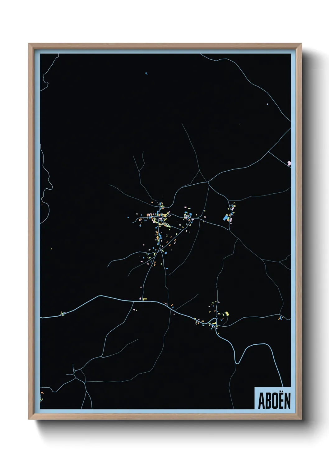 Une affiche de carte sur Aboën