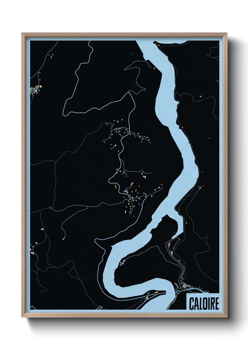 Une affiche de carte sur Caloire