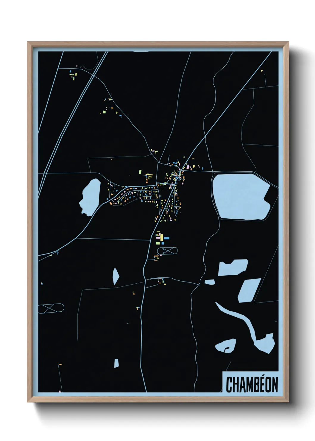 Une affiche de carte sur Chambéon