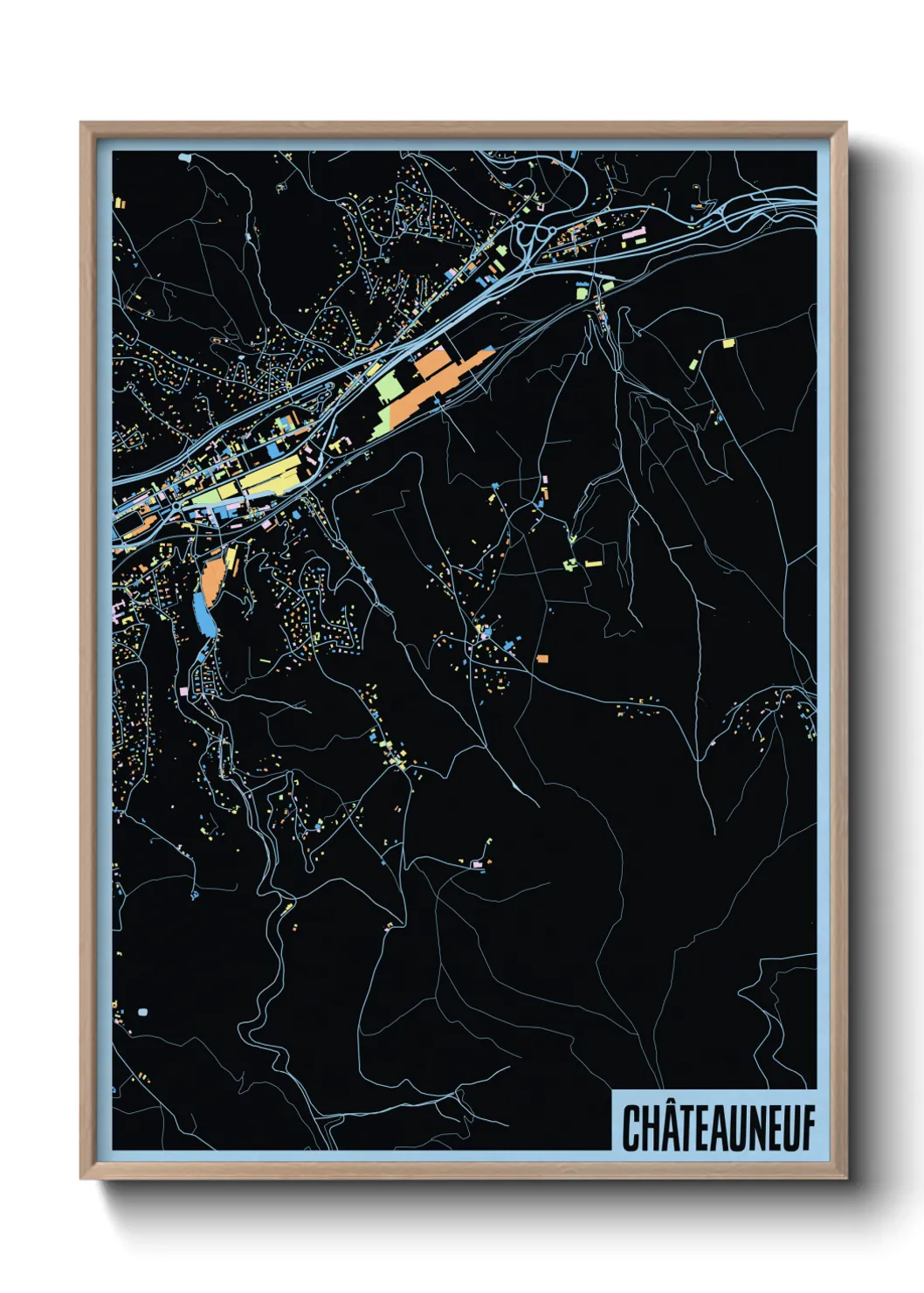 Un poster carteChâteauneuf