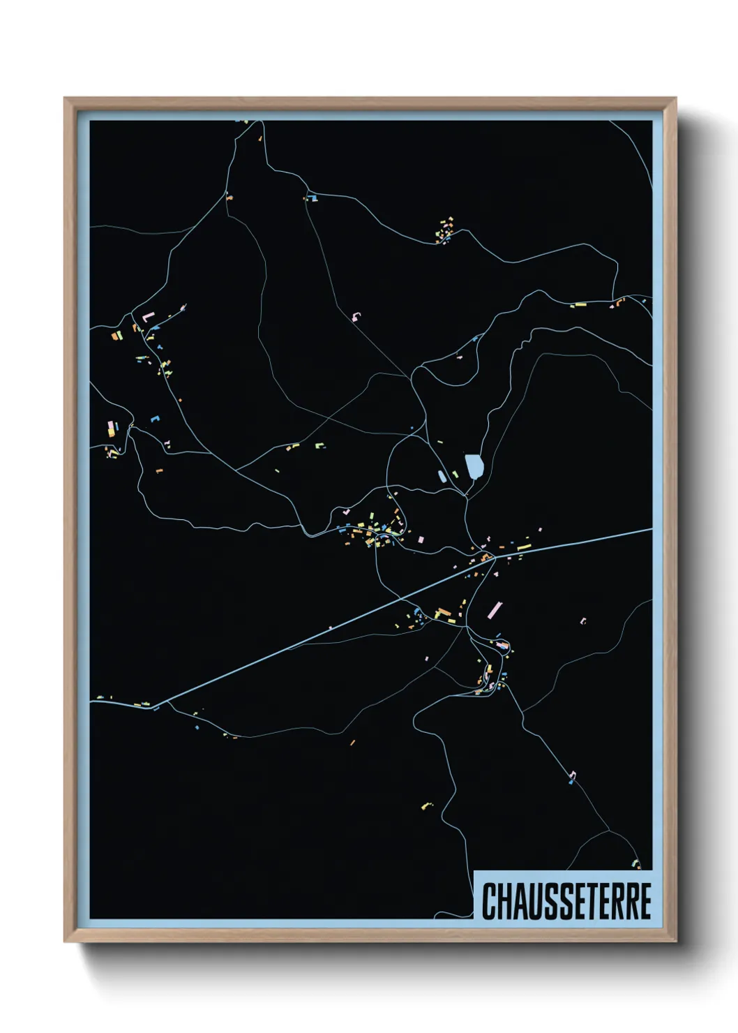 Une affiche de carte sur Chausseterre