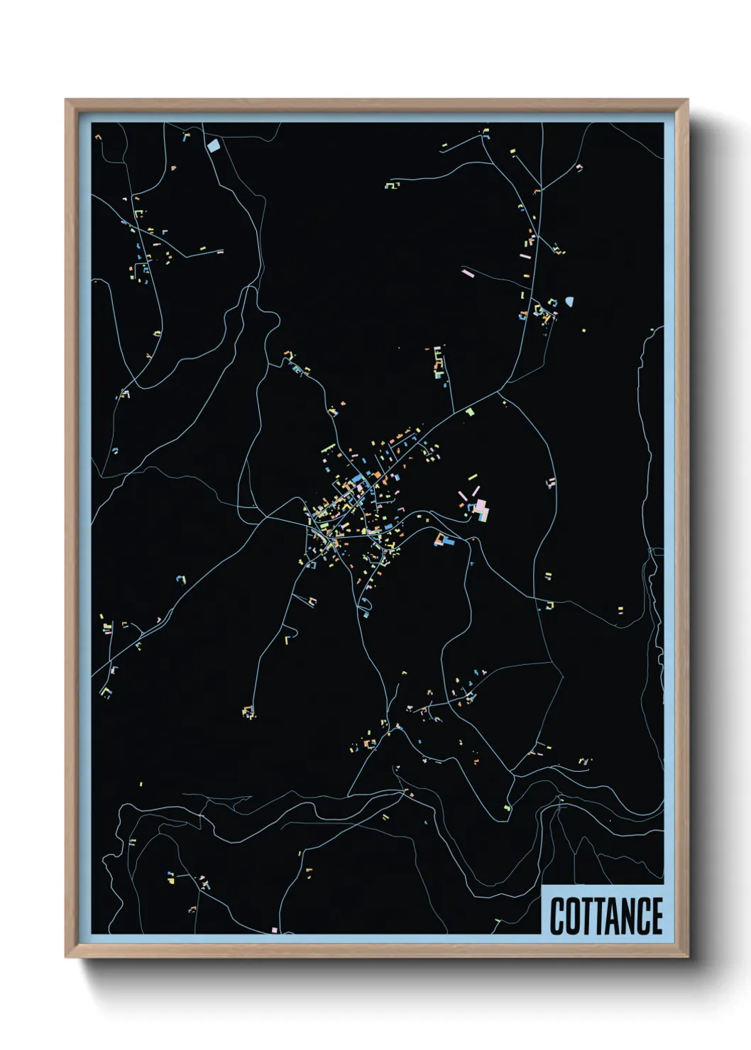 Une affiche de carte sur Cottance