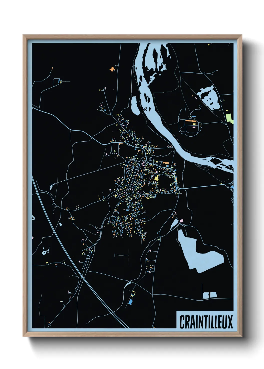 Une affiche de carte sur Craintilleux