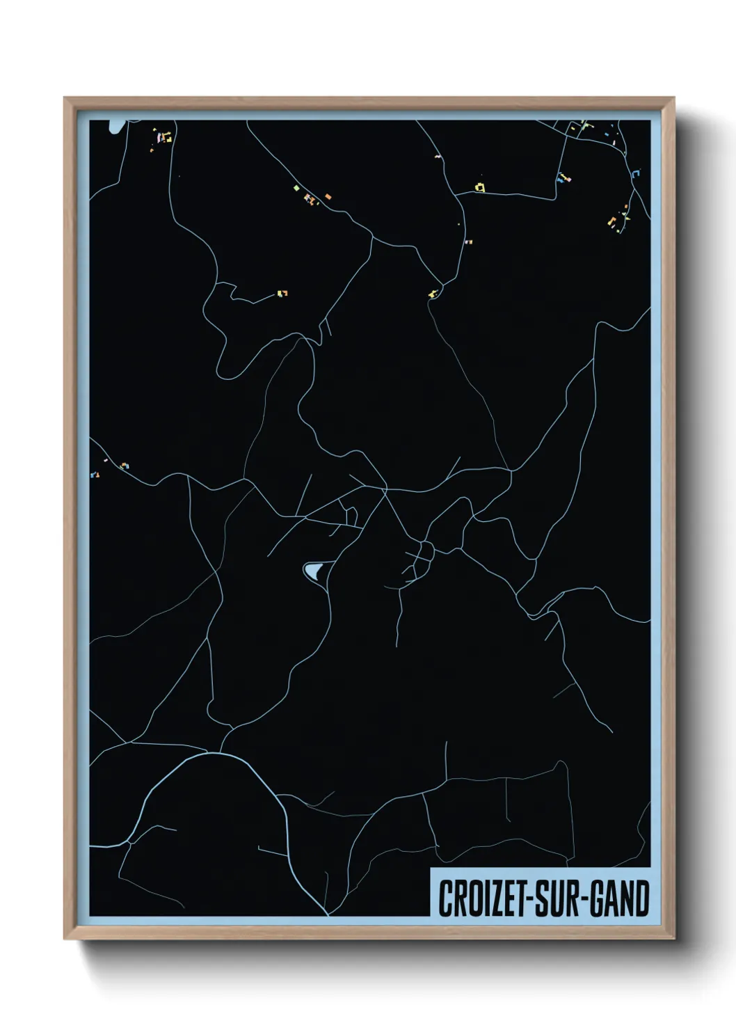 Une affiche de carte sur Croizet-sur-Gand