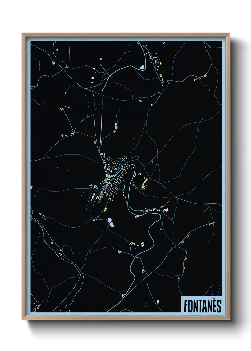 Une affiche de carte sur Fontanès