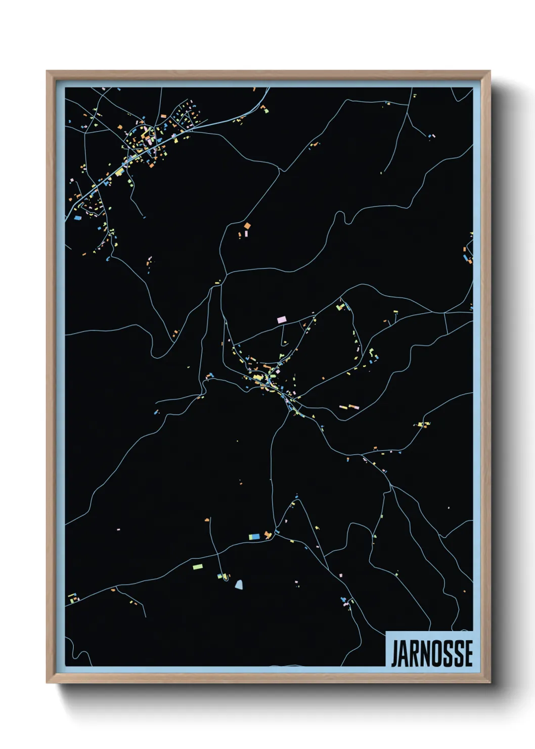 Une affiche de carte sur Jarnosse