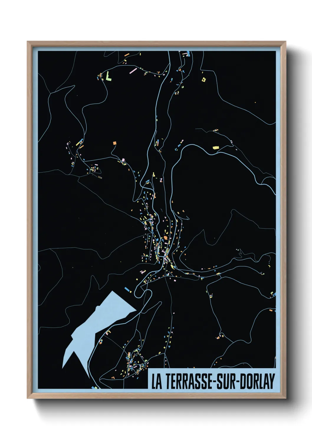 Une affiche de carte sur La Terrasse-sur-Dorlay