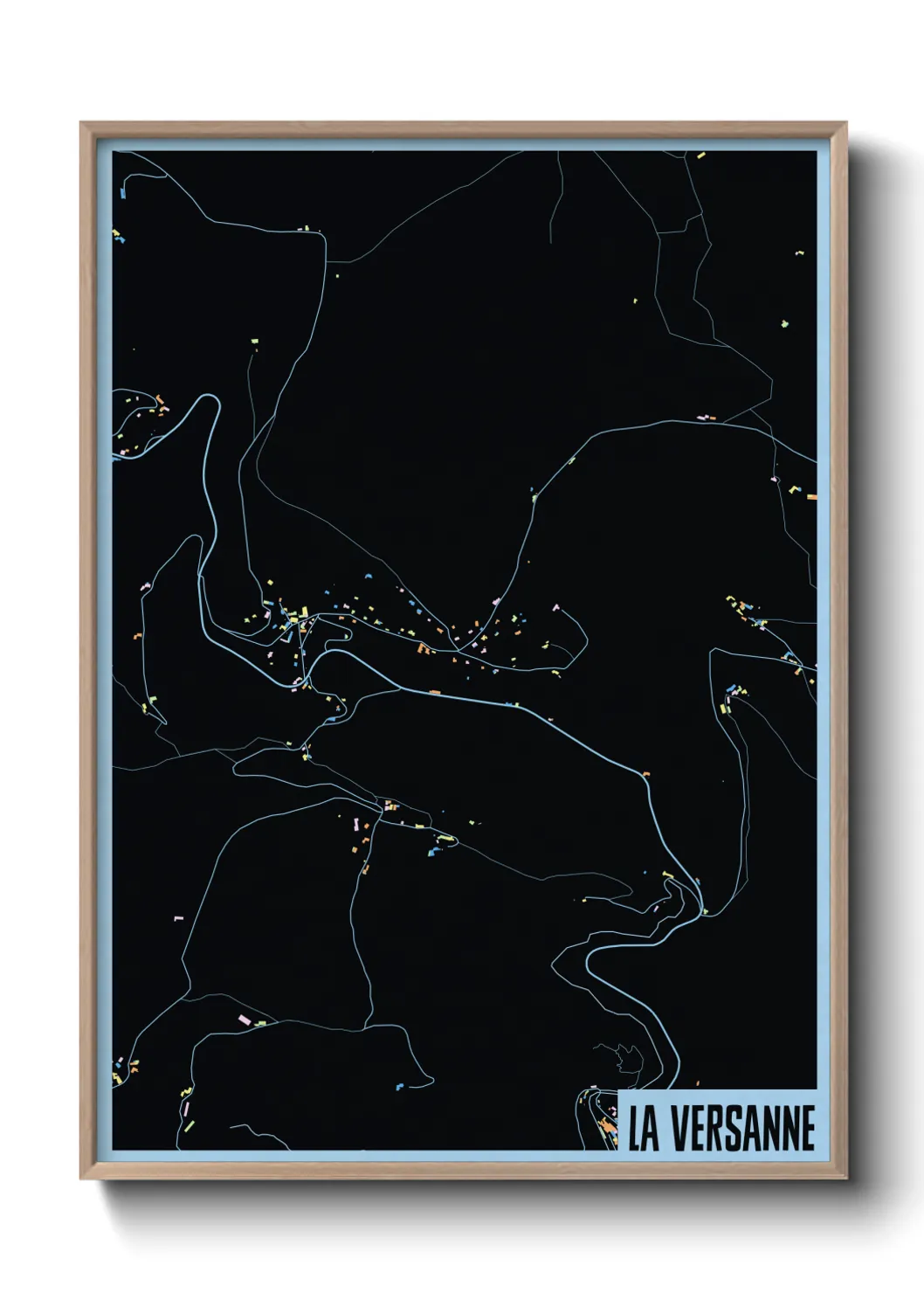 Une affiche de carte sur La Versanne