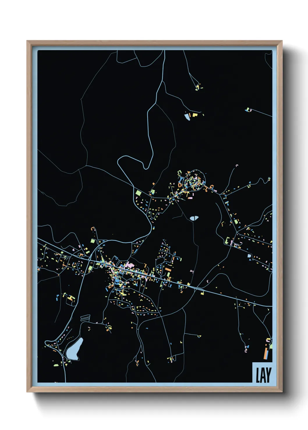 Une affiche de carte sur Lay