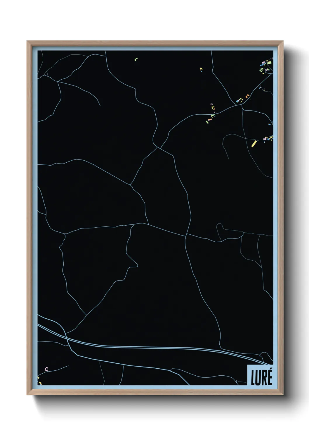 Une affiche de carte sur Luré