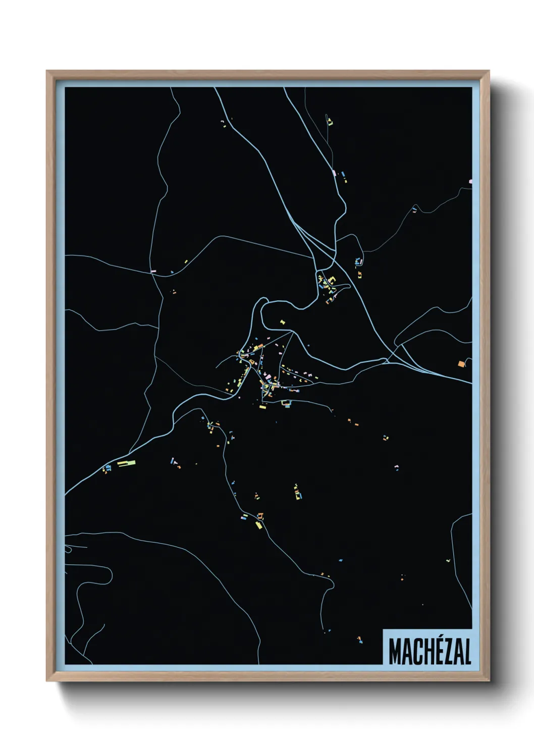 Une affiche de carte sur Machézal