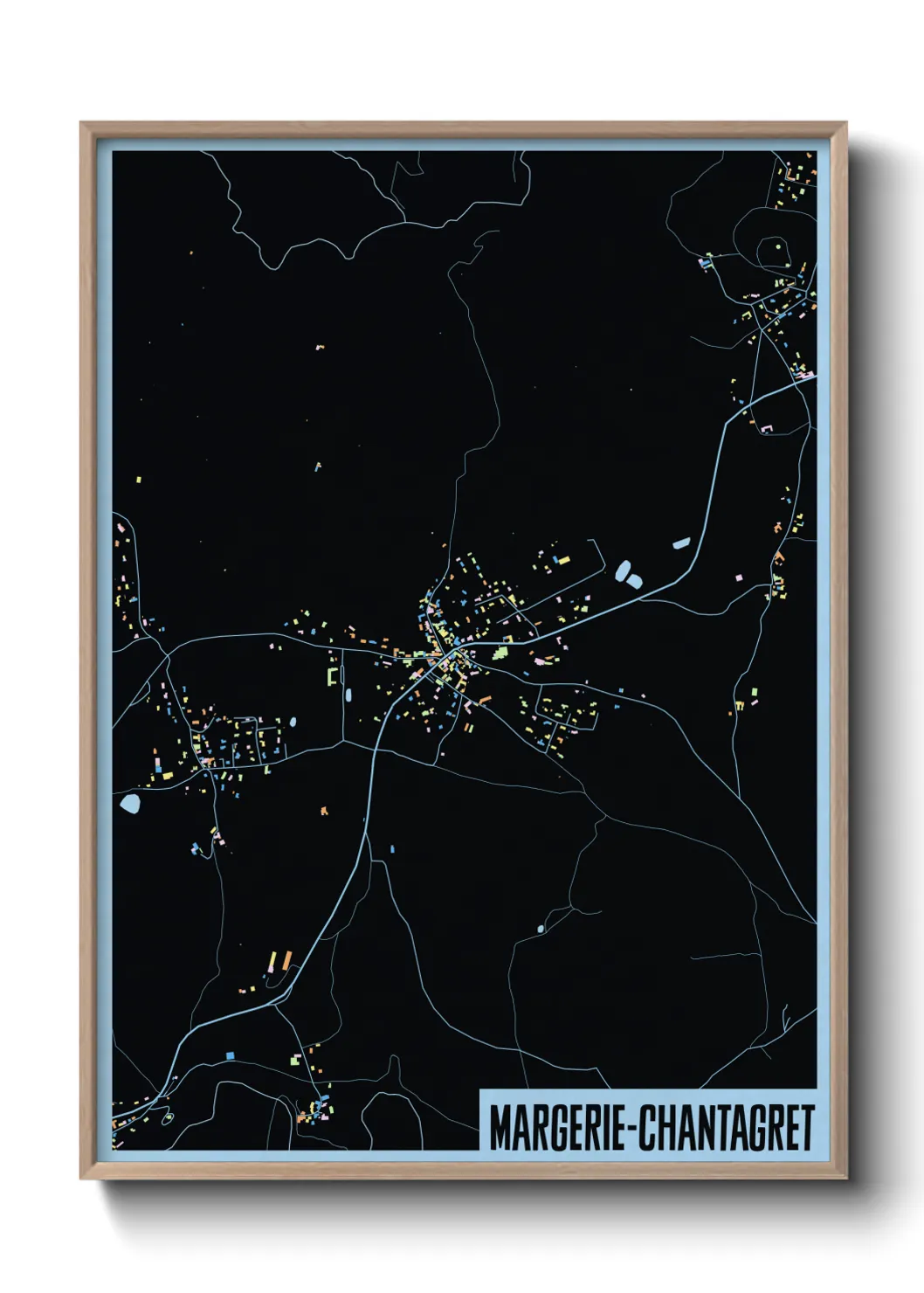 Une affiche de carte sur Margerie-Chantagret