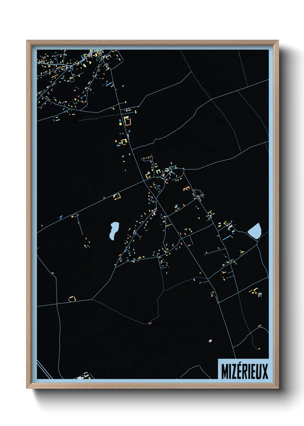 Une affiche de carte sur Mizérieux