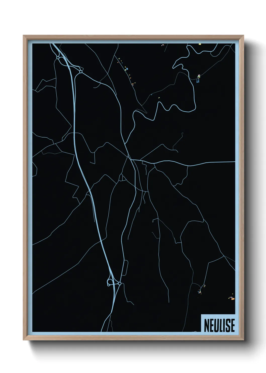 Une affiche de carte sur Neulise