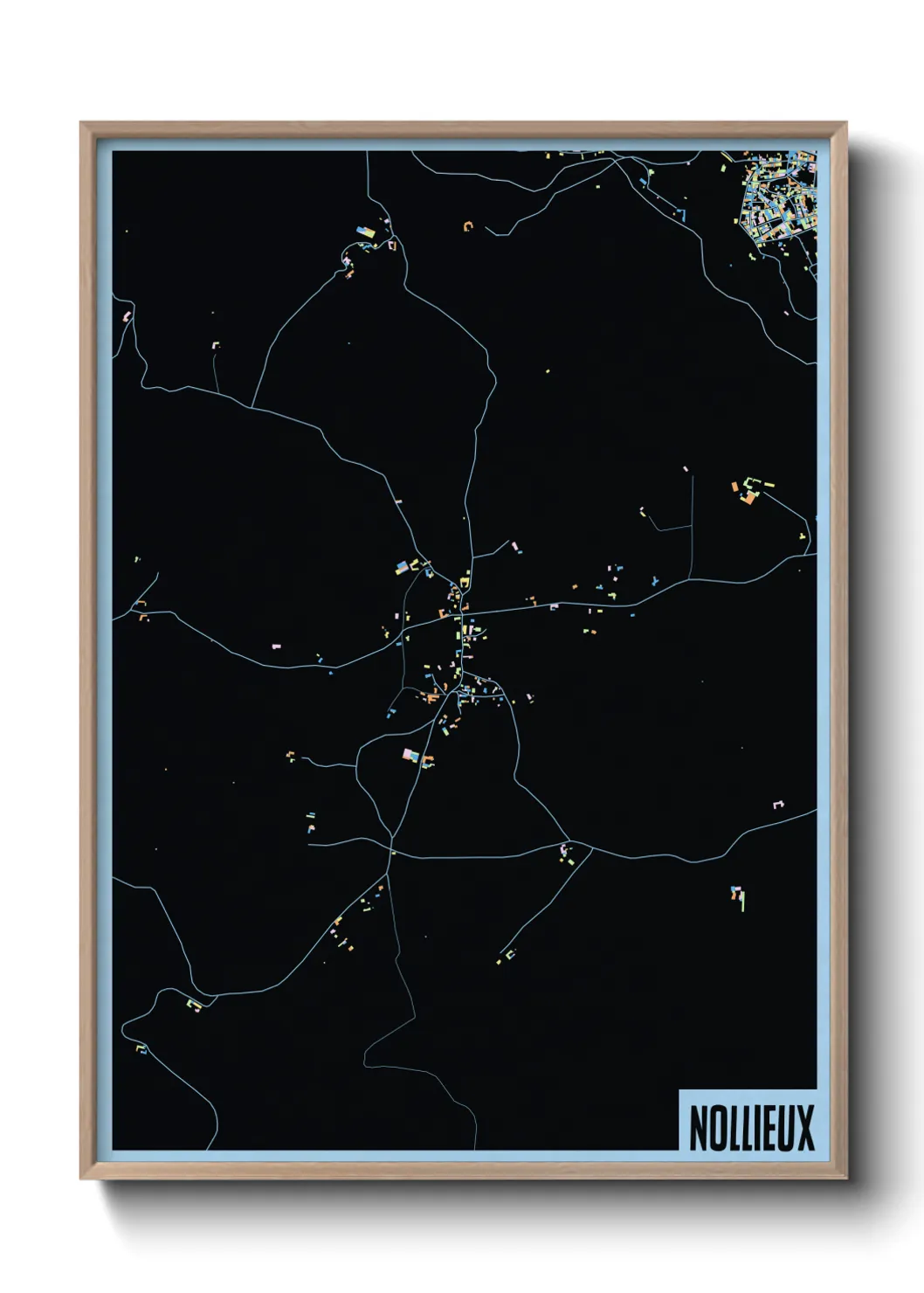 Une affiche de carte sur Nollieux