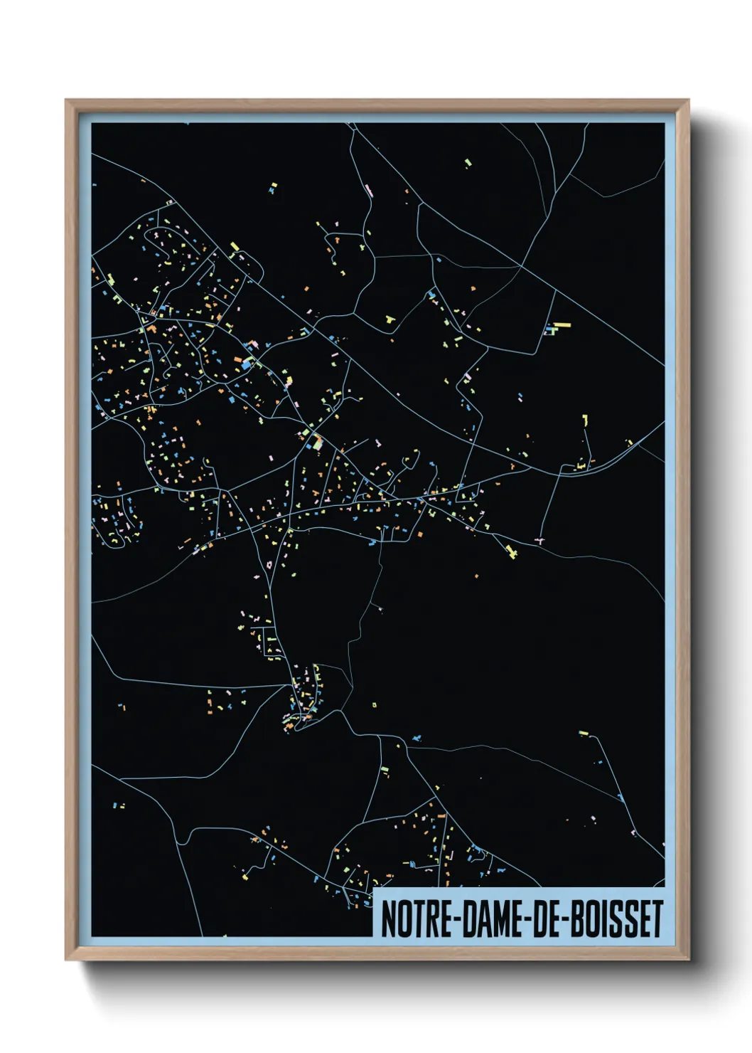 Une affiche de carte sur Notre-Dame-de-Boisset