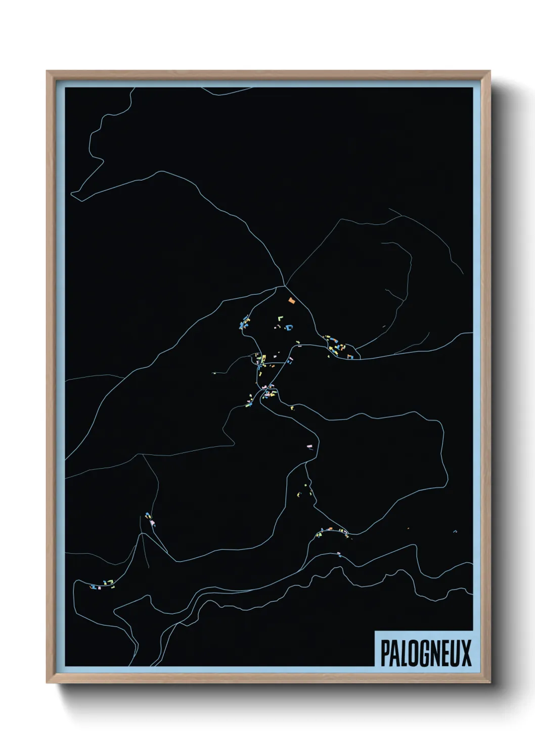 Une affiche de carte sur Palogneux