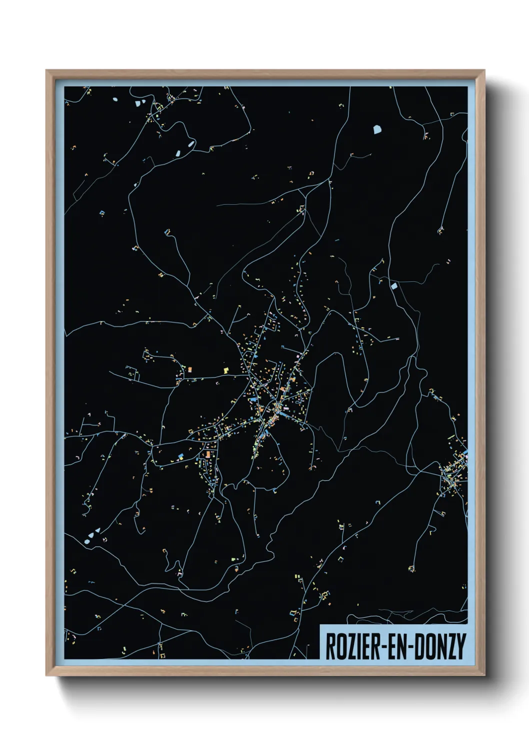 Un poster carteRozier-en-Donzy