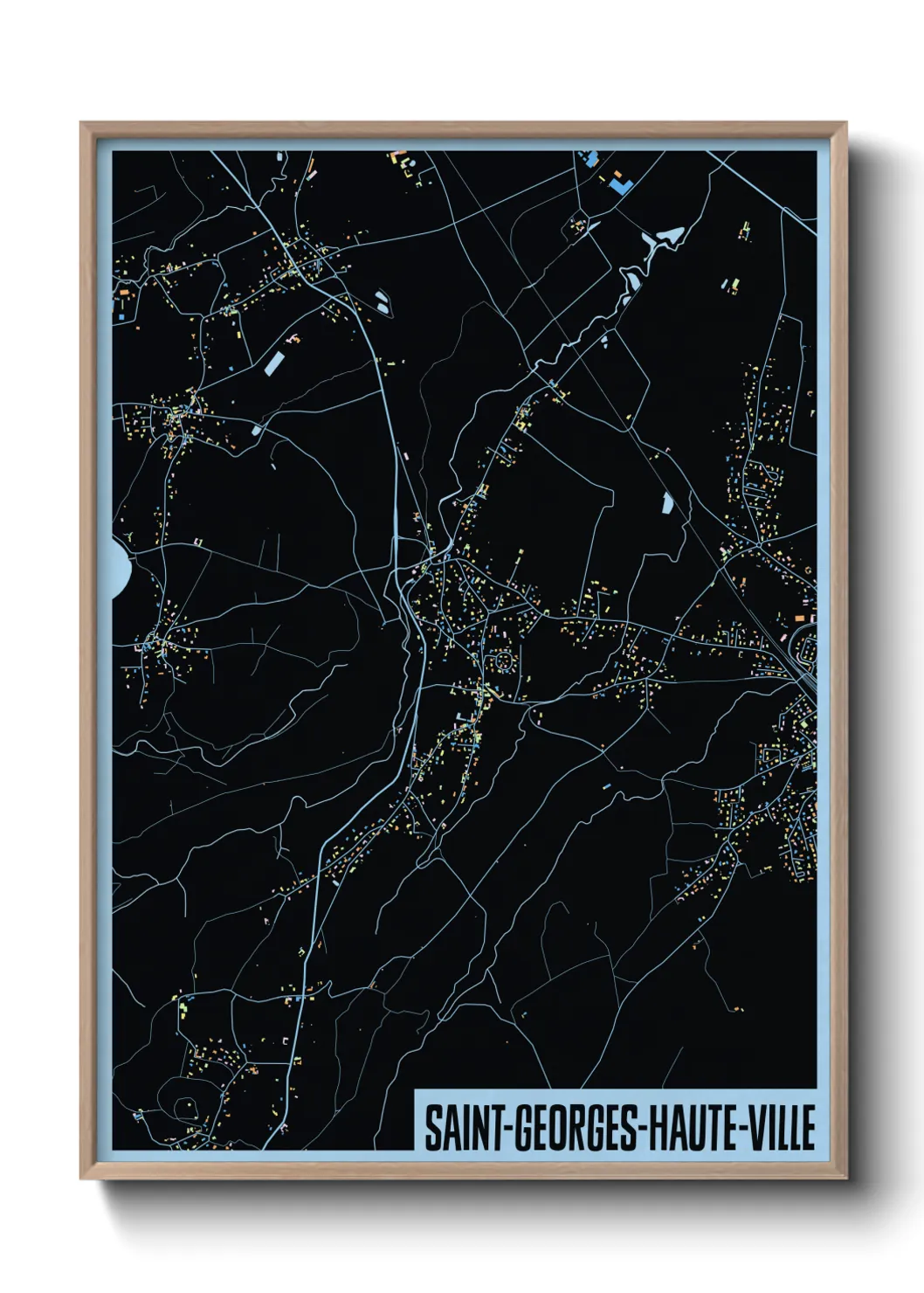 Une affiche de carte sur Saint-Georges-Haute-Ville