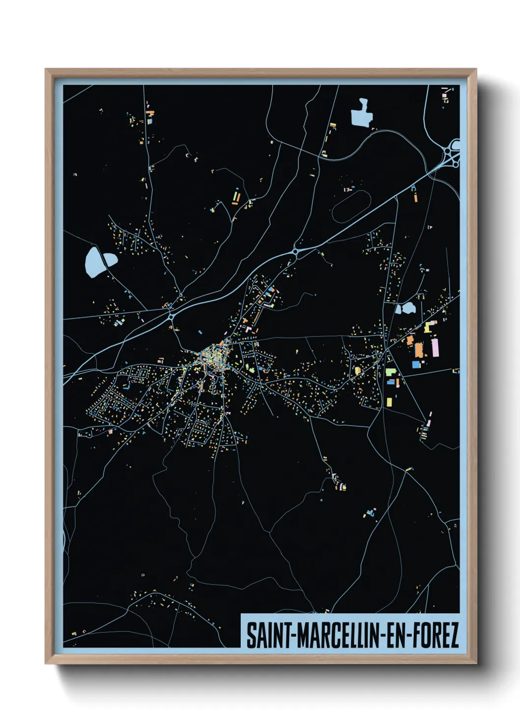 Un poster carteSaint-Marcellin-en-Forez