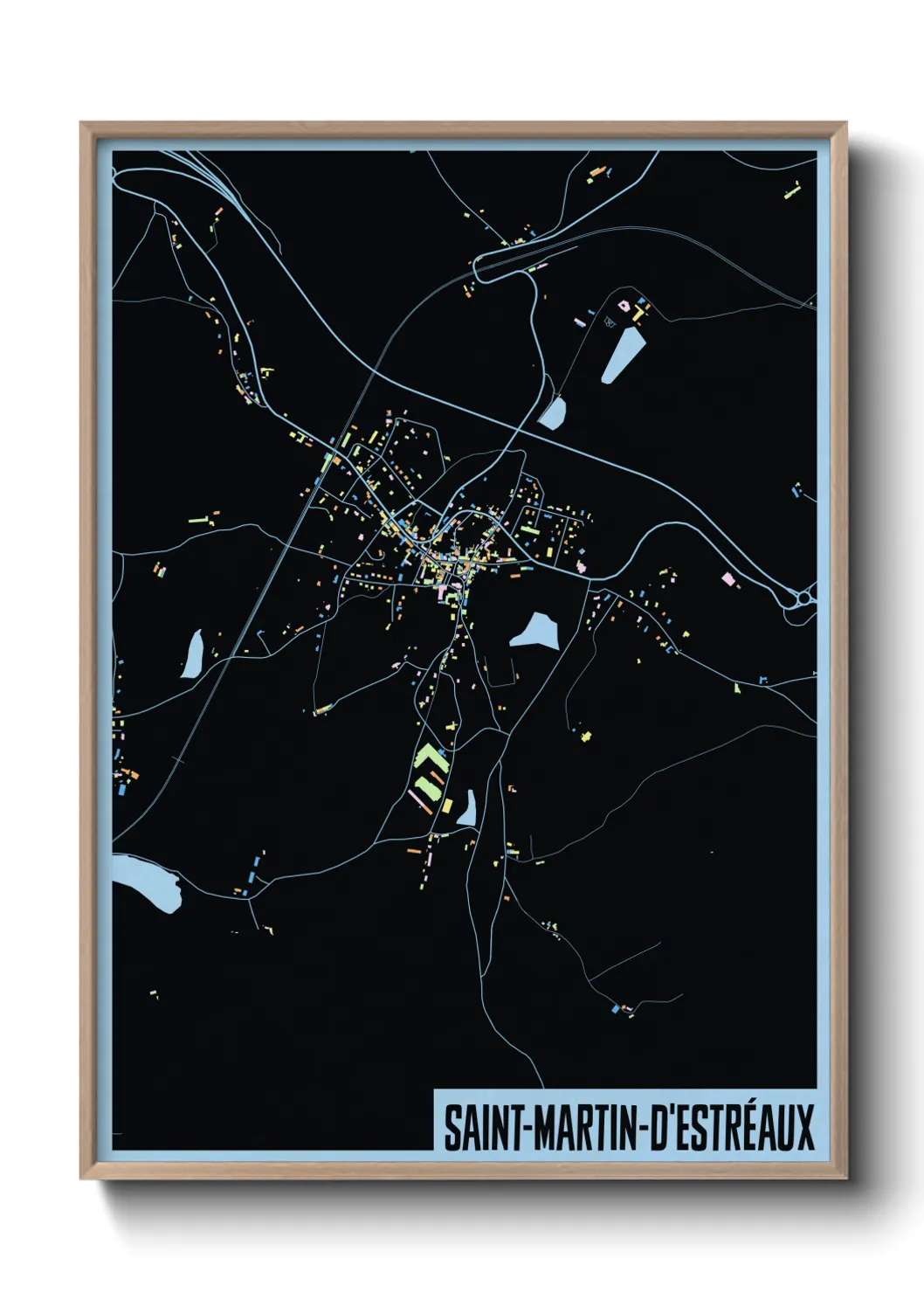 Un poster carteSaint-Martin-d'Estréaux