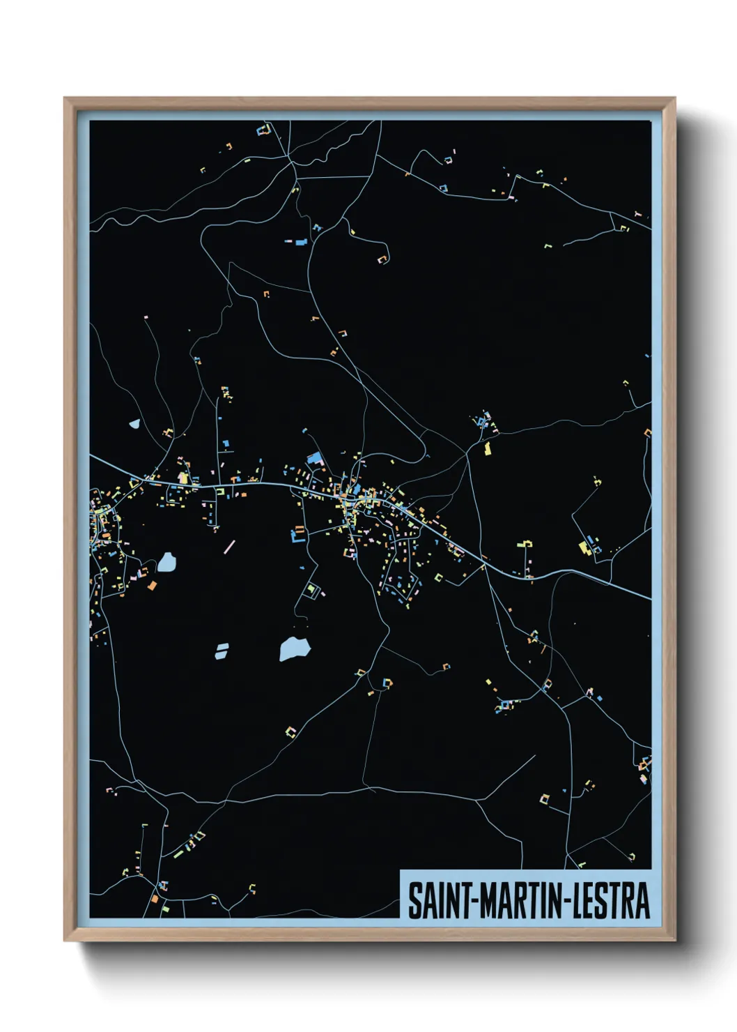 Un poster carteSaint-Martin-Lestra