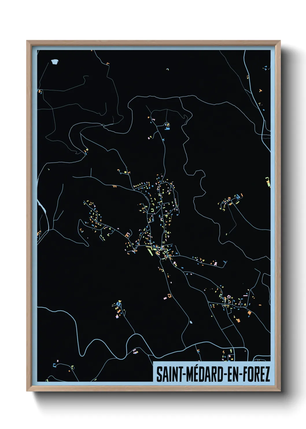 Un poster carteSaint-Médard-en-Forez