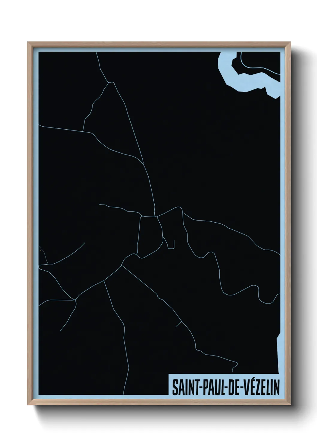 Une affiche de carte sur Saint-Paul-de-Vézelin