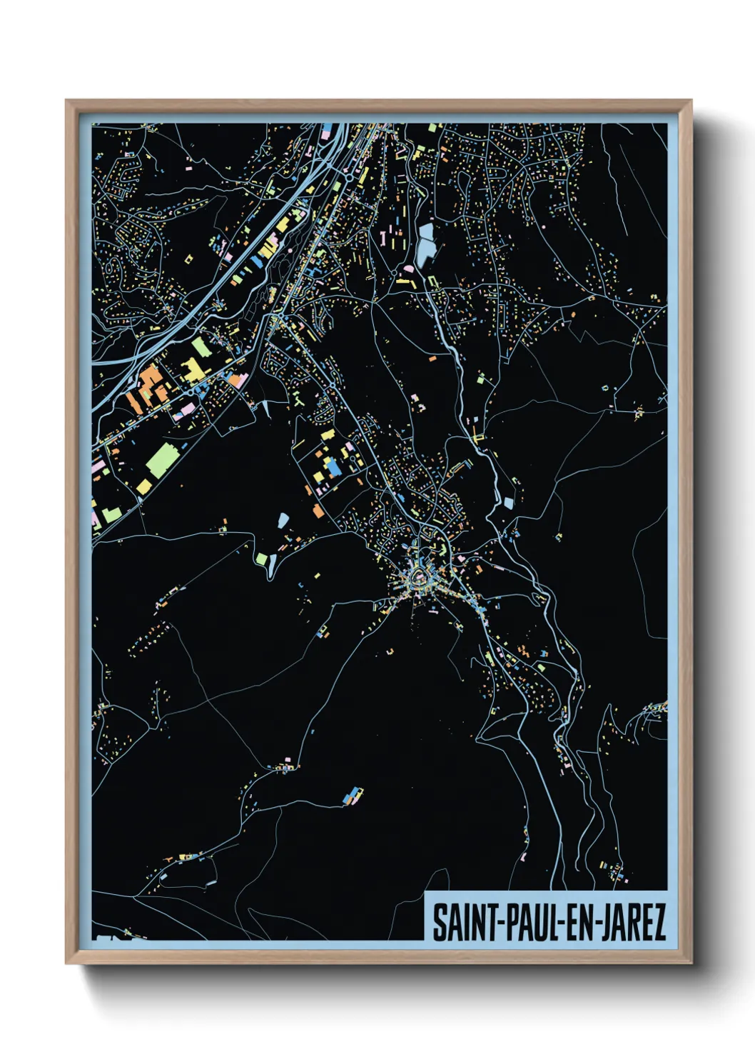 Un poster carteSaint-Paul-en-Jarez