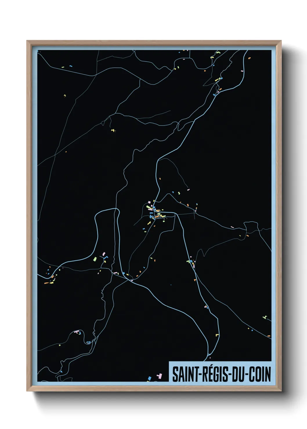 Une affiche de carte sur Saint-Régis-du-Coin