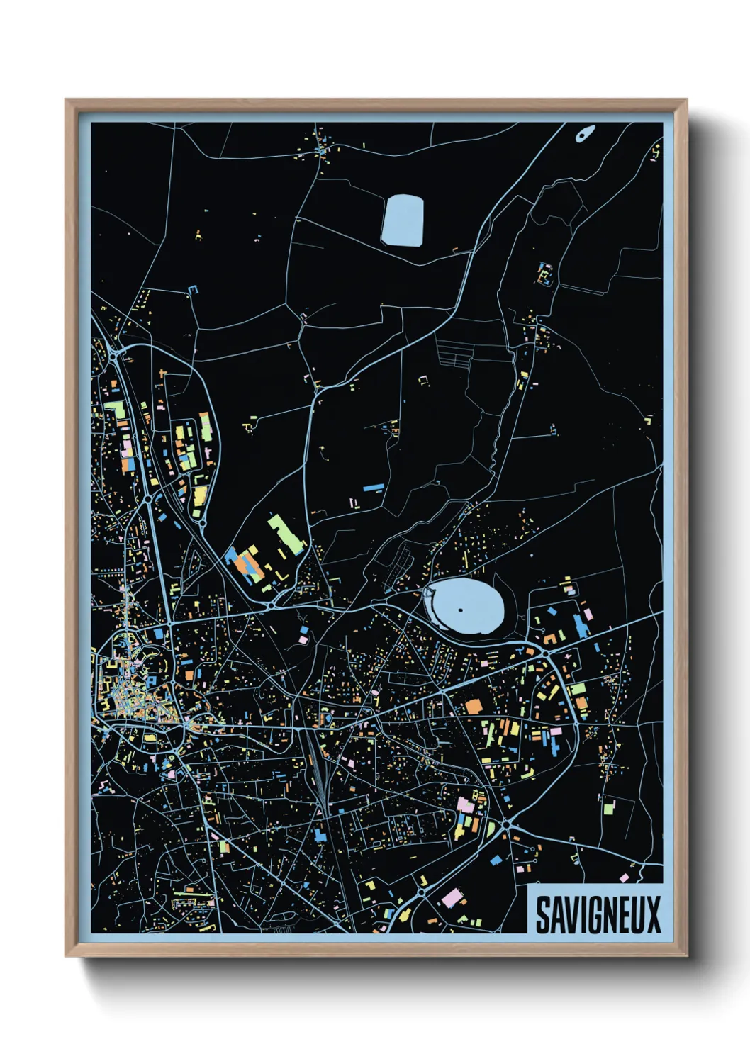 Une affiche de carte sur Savigneux