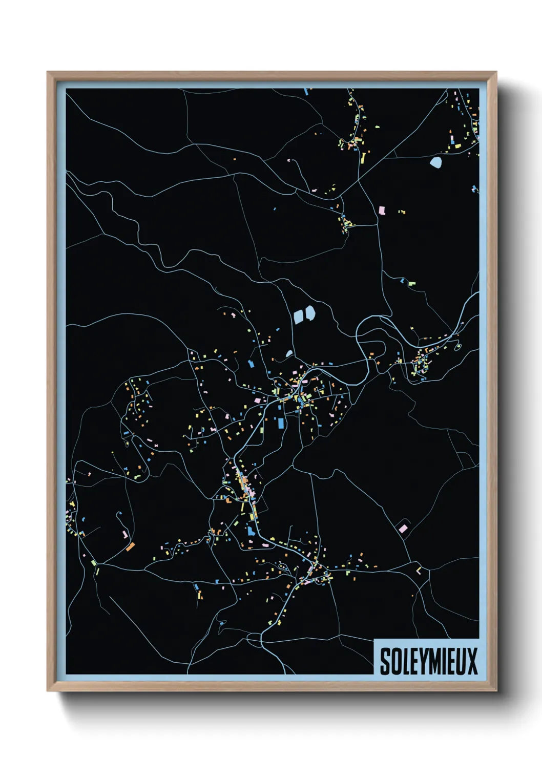 Une affiche de carte sur Soleymieux