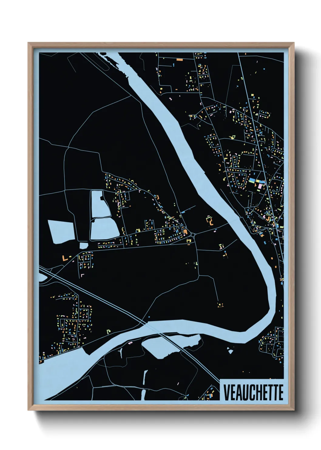 Une affiche de carte sur Veauchette