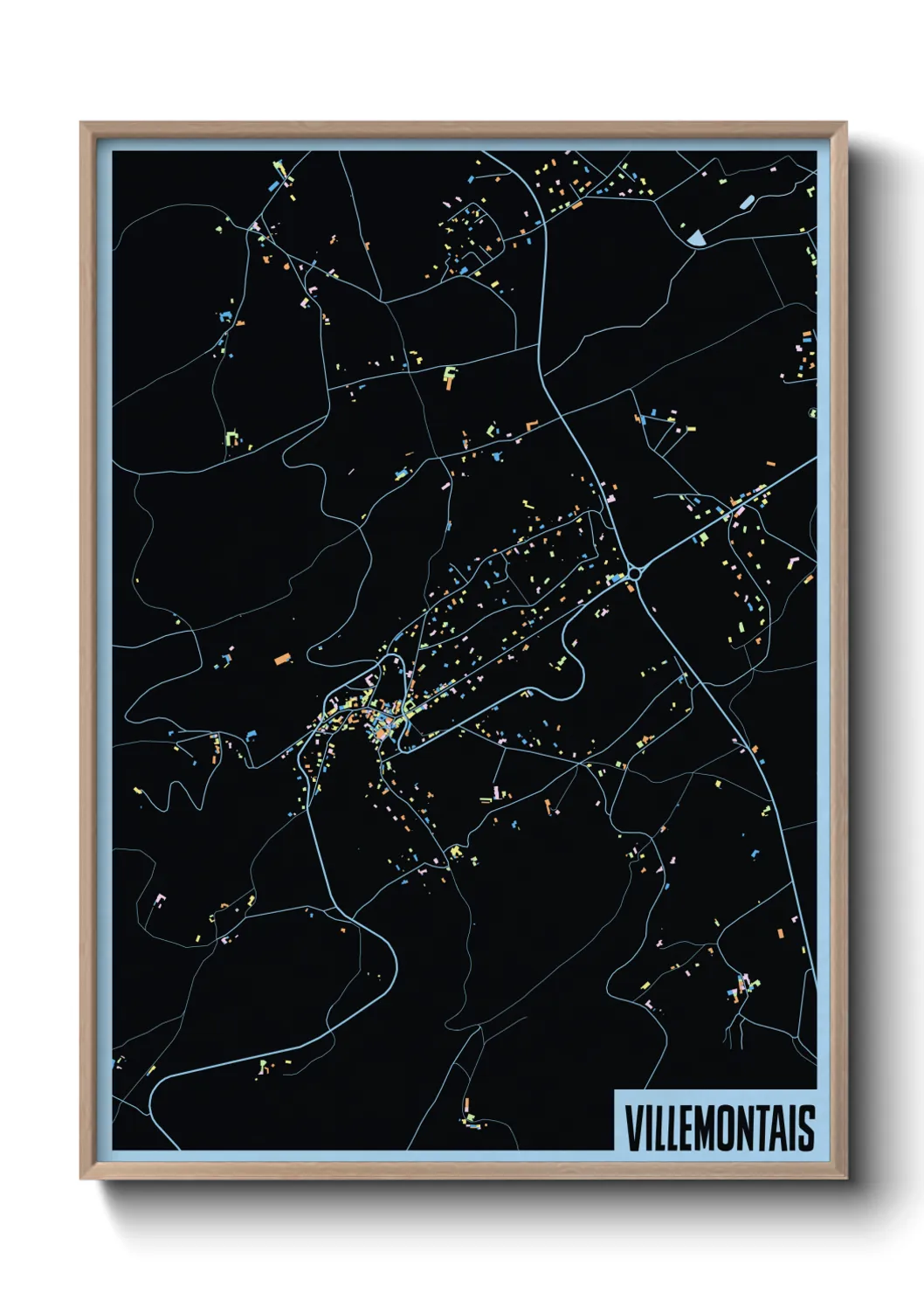 Une affiche de carte sur Villemontais