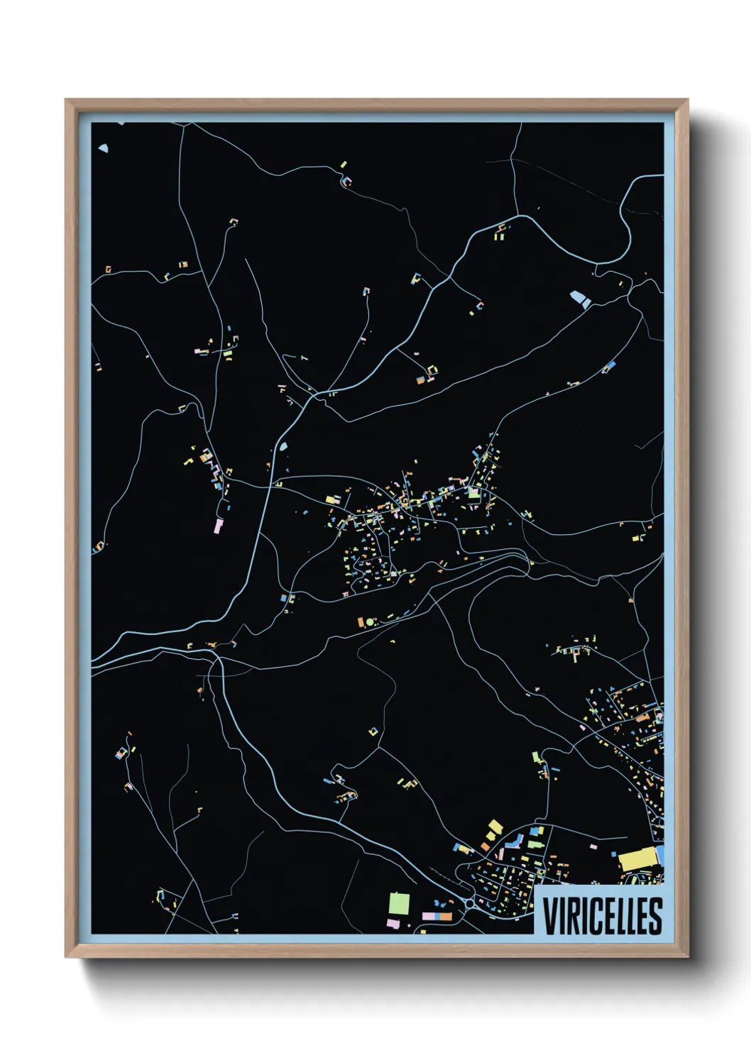 Une affiche de carte sur Viricelles