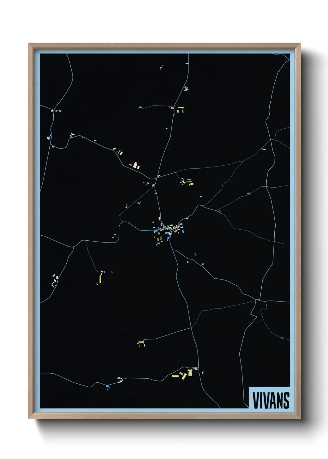 Une affiche de carte sur Vivans