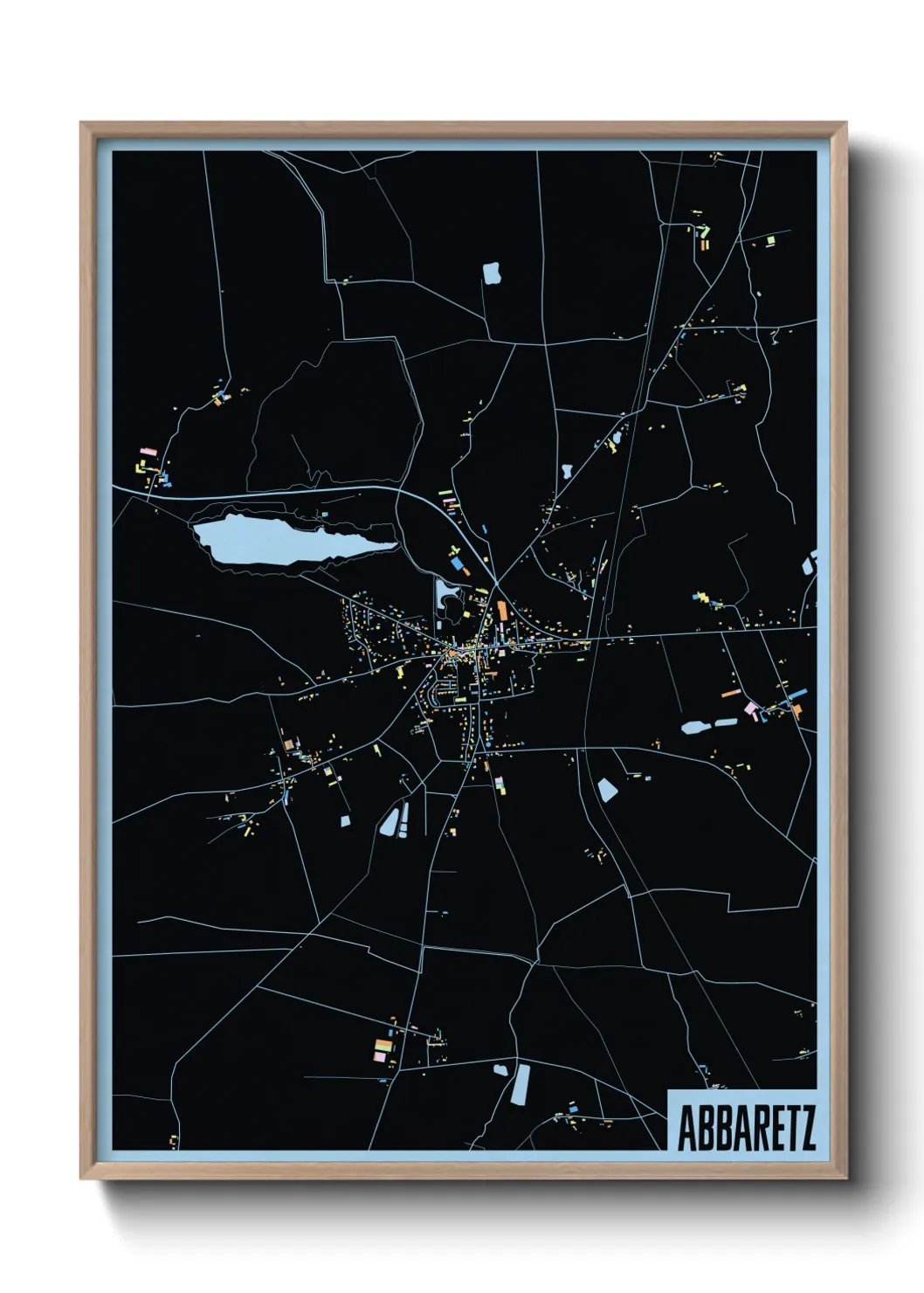 Une affiche de carte sur Abbaretz