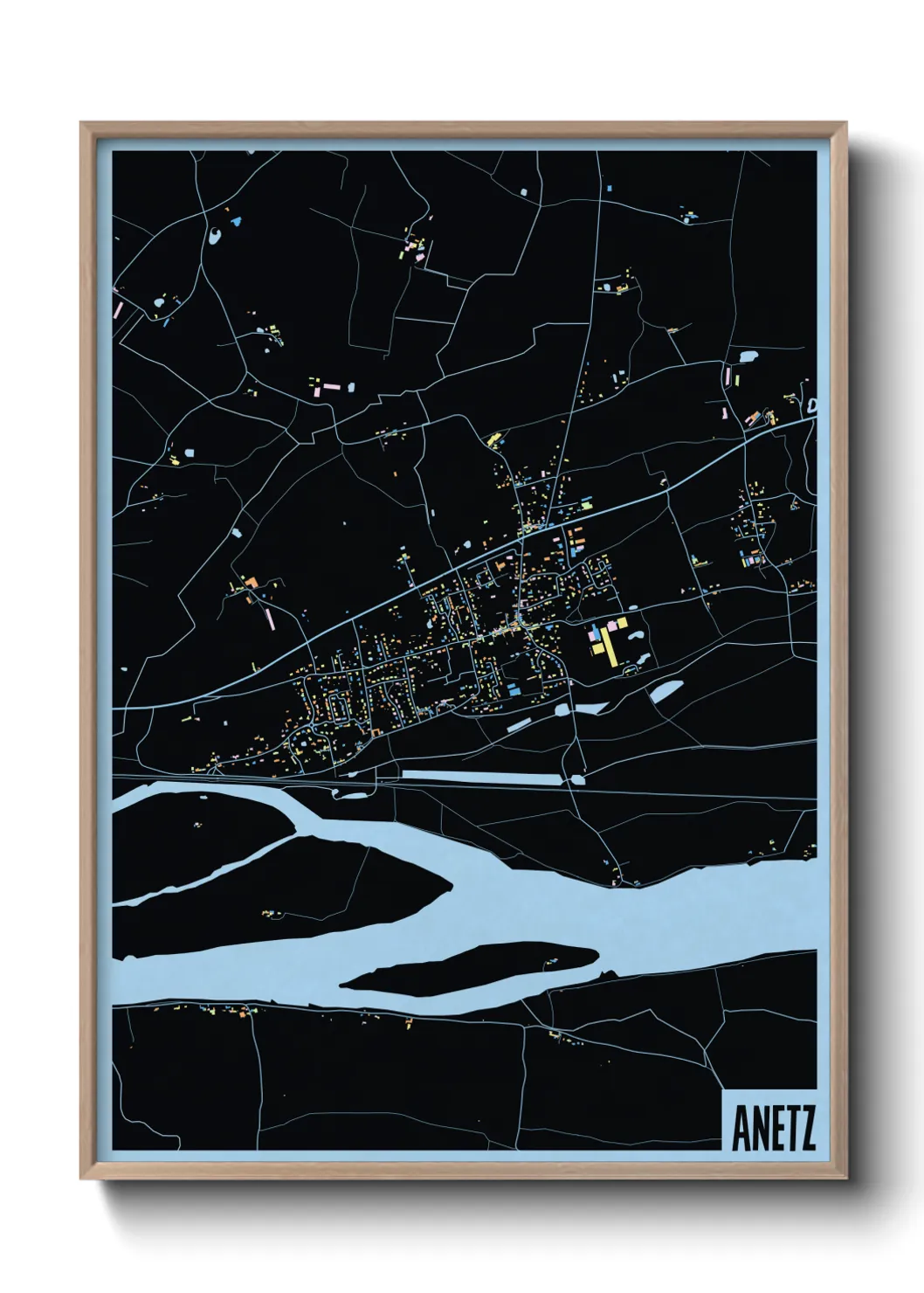 Une affiche de carte sur Anetz