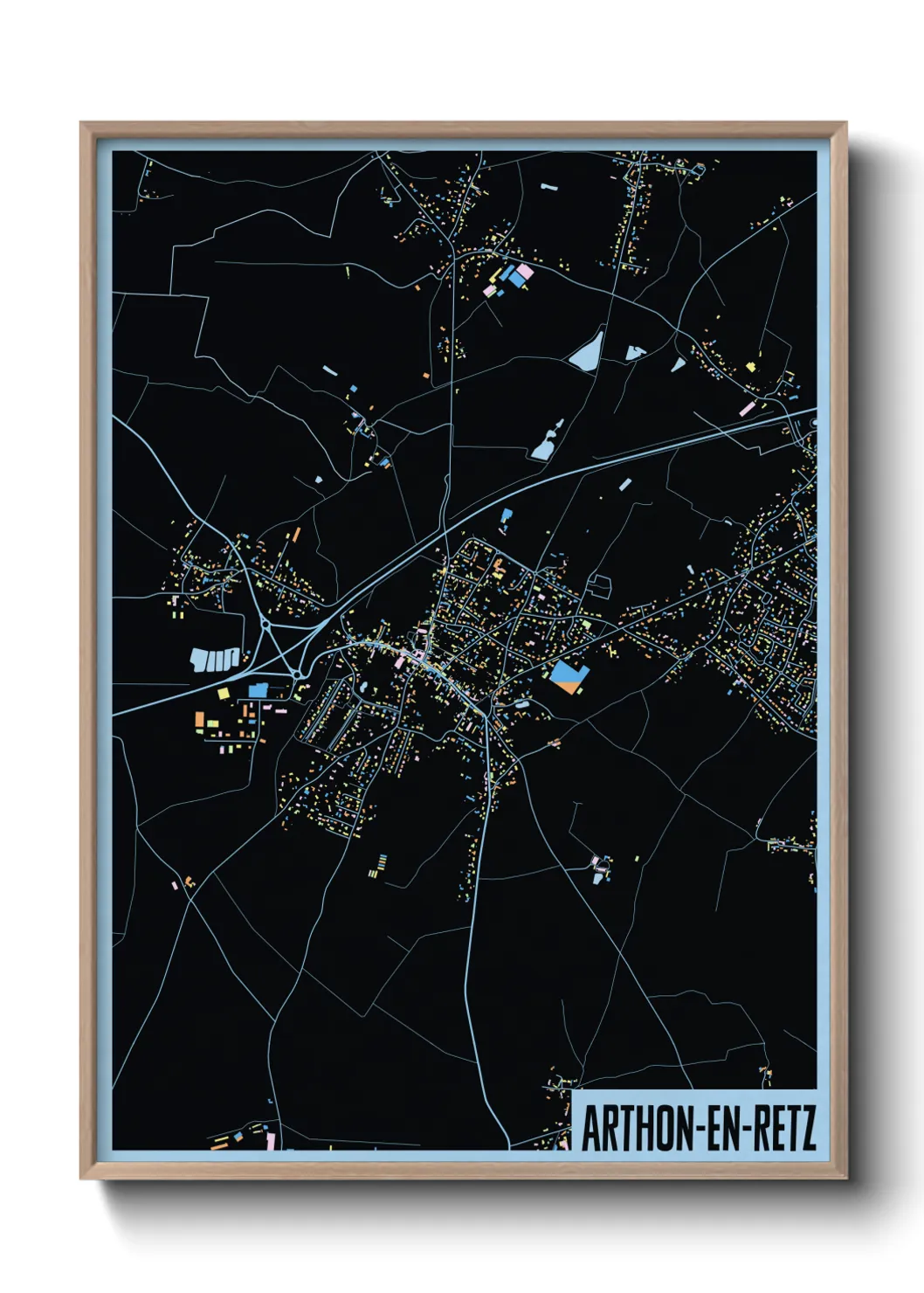 Une affiche de carte sur Arthon-en-Retz