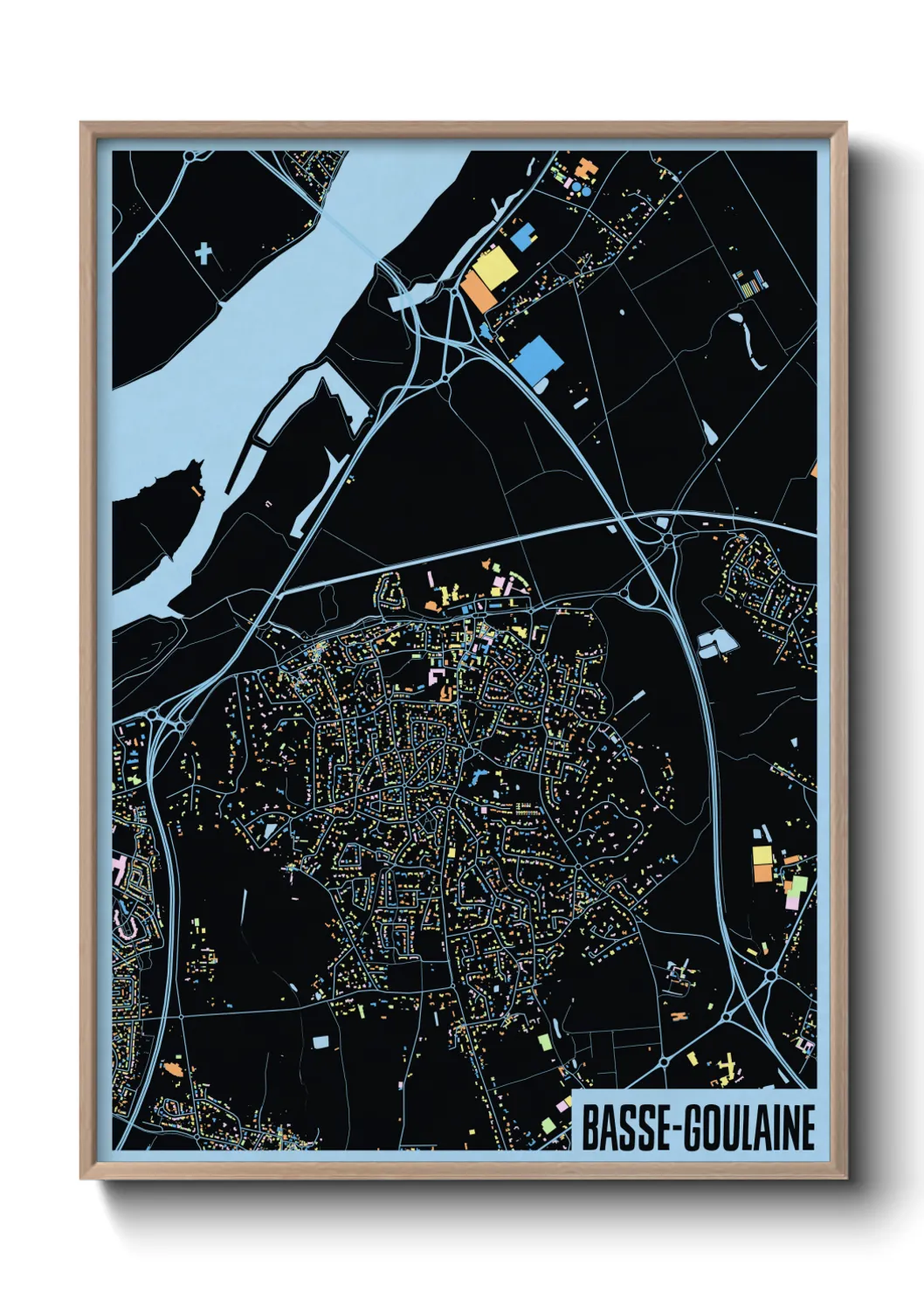 Une affiche de carte sur Basse-Goulaine