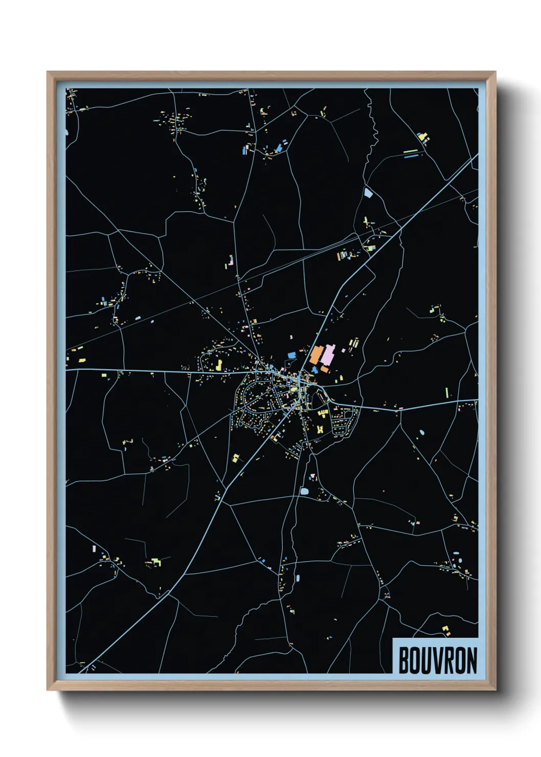 Une affiche de carte sur Bouvron