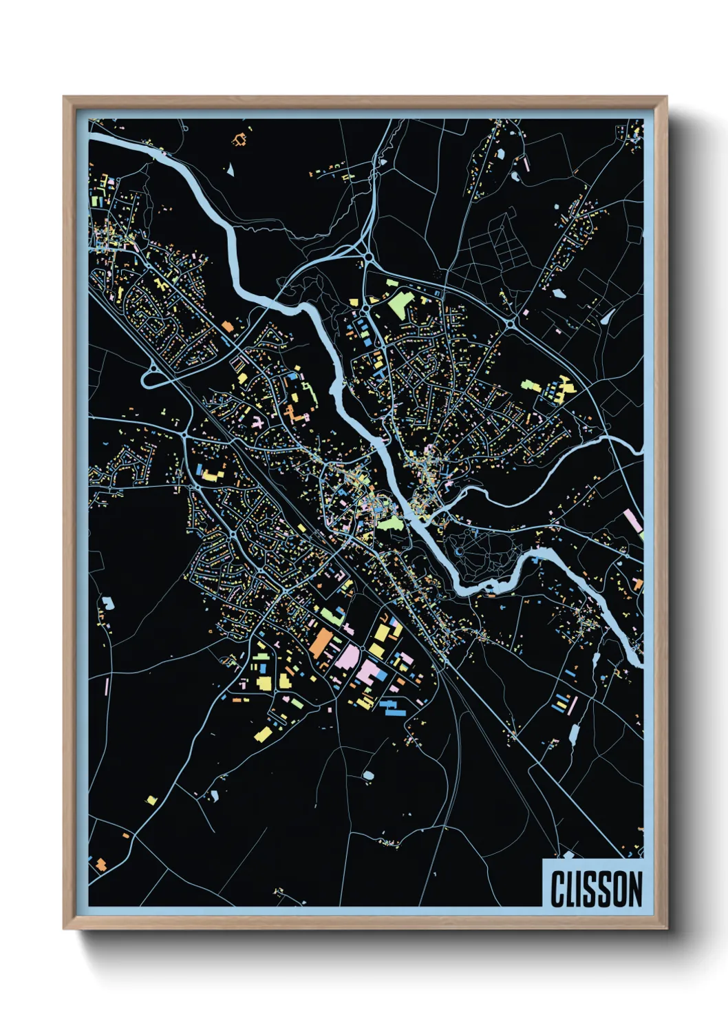 Une affiche de carte sur Clisson